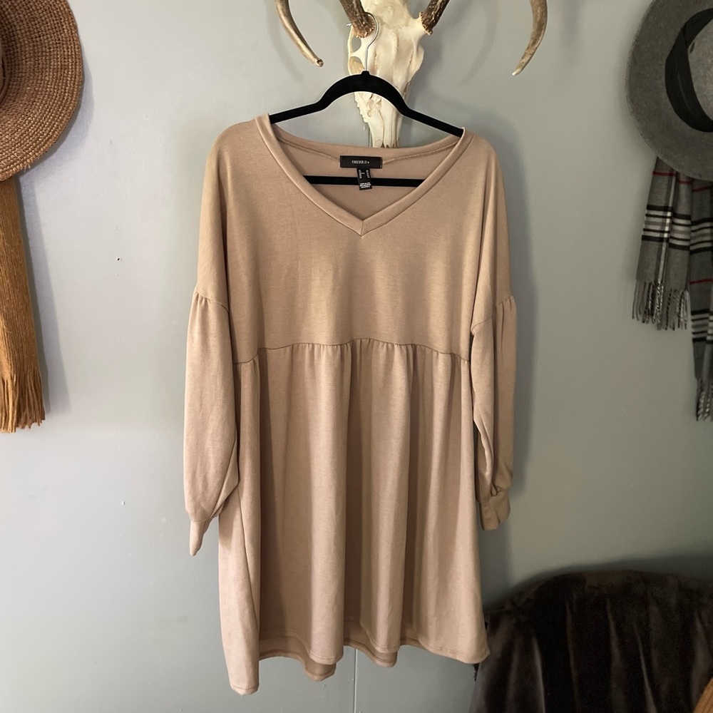 Forever 21 • Babydoll Dress • Camel